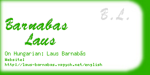 barnabas laus business card